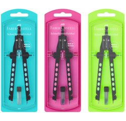 FABER-CASTELL Compas à réglage rapide FACTORY NEON 2022