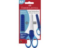 FABER-CASTELL Ciseaux scolaires GRIP, en blister, bleu