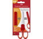 FABER-CASTELL Ciseaux scolaires GRIP, en blister, rouge