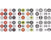 Stickers kerst 'Adventskalender' assortiment