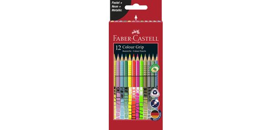 FABER-CASTELL Crayon de couleur triangulaire Colour GRIP