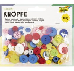 Set de boutons, 100 g, assorti