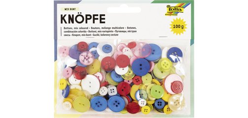 Set de boutons, 100 g, assorti