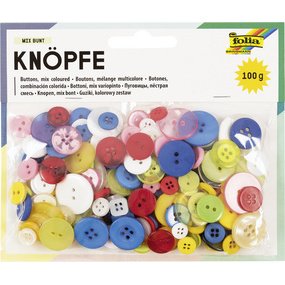 Set de boutons, 100 g, assorti