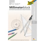 Bloc papier millimétré, A4, 80 g/m2, 25 feuilles
