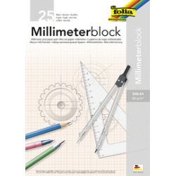 Bloc papier millimétré, A3, 80 g/m2, 25 feuilles