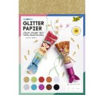 Papier pailleté, 170 g/m2, 240 x 340 mm, assorti