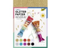 Papier pailleté Folia 1 face 24x34cm 170g assorti 10 feuilles