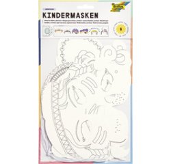 Masques pour enfants 'Thèmes', en carton, 6 motifs