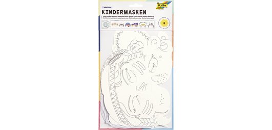 Masques pour enfants 'Thèmes', en carton, 6 motifs
