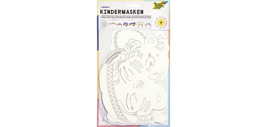 Masques pour enfants 'Thèmes', en carton, 6 motifs
