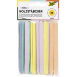 Houten roerstaafjes 'Pastel' lengte 114 mm pastelkleuren