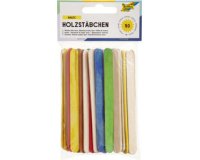 Bâtonnets en bois, longueur : 114 mm, assorti