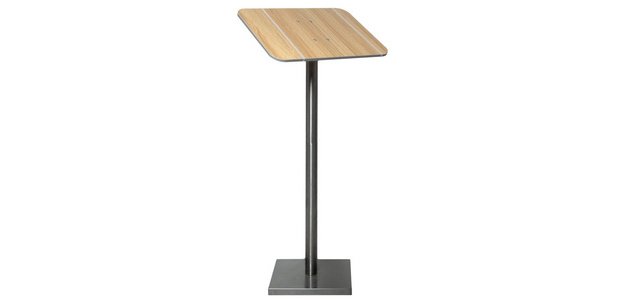 Porte-menus, en bois et en acier inoxydable