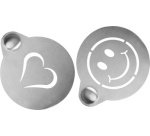 Set de pochoirs à café, en acier inoxydable