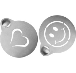 Set de pochoirs à café, en acier inoxydable