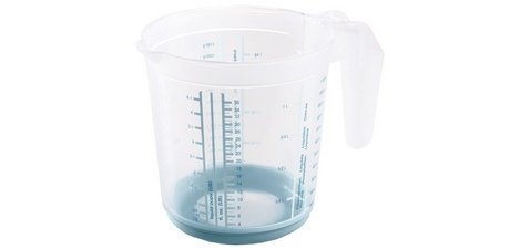 Maatbeker 'Massimo' 1,5 liter wit /nordic-grey