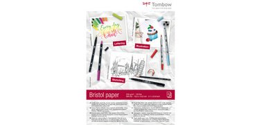 Tombow Bloc de papier dessin 'Bristol', A6, uni, 250 g/m2