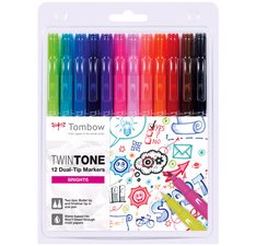 Tombow Feutre double pointe 'TwinTone' Bright Colours