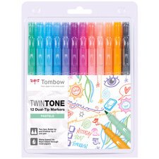 Tombow Feutre double pointe 'TwinTone' Pastell Colours