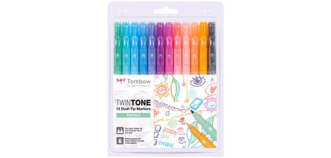 Tombow Doppelspitzen-Stift 'TwinTone' Pastellfarben