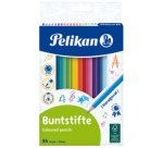 Crayon de couleur hexagonal mince, étui de 36