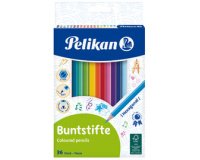 Pelikan crayon de couleur hexagonal, étui de 36 pièces en couleurs assorties