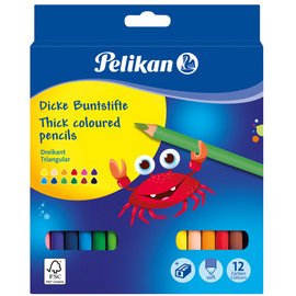 Crayons de couleur triangulaires Jumbo, étui en