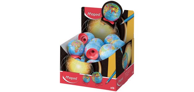 Taille-crayons Globe, présentoir de 16 pièces