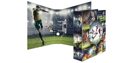 Classeur à levier à motifs 'football', dos: 70 mm,