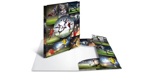 Chemise à élastiques 'football', en PP, A4