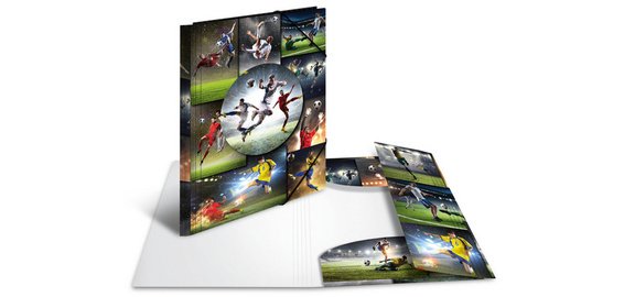 Chemise à élastiques 'football', en PP, A3