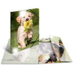 Map met elastieken 'honden' PP Glossy A3