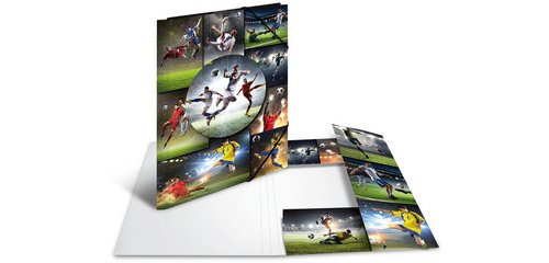 Elastic-band folder 'football', cardboard, A4