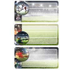 Etiquettes pour livres 'football', scintillant
