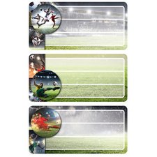 Etiquettes pour livres 'football', scintillant