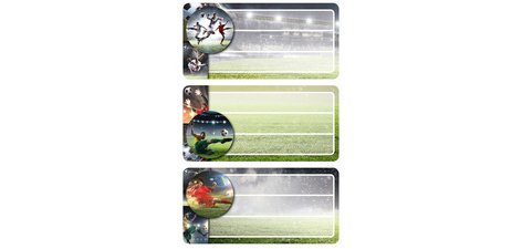 Étiquettes pour livres 'Football', pailleté
