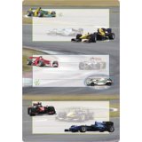 Etiquettes pour livres 'voitures de course', 70x 35 mm