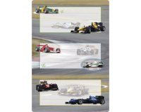 Etiquettes pour livres 'voitures de course', 70x 35 mm
