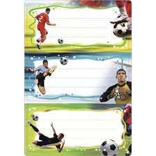 Etiquettes pour livres, 'football', 76 x 35 mm