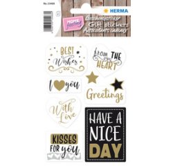 Sticker cadeau HOME 'Best Wishes'