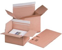 Carton à fond automatique, fermeture autocollante, hauteur variable