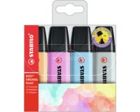 Surligneur BOSS ORIGINAL Pastel, étui en PET de 4