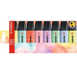 Surligneur Stabilo Boss Original couleurs pastel assorties - Etui de 8