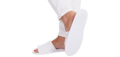 Chaussons jetables SAFETY, ouvert, blanc