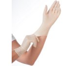 Gants jetables Skin Light Hygonorm latex poudré blanc, taille XL - Boîte de 100 gants