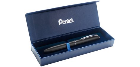Stylo roller à encre gel EnerGel Hi-Class, argent