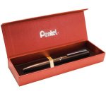 Stylo roller à encre gel EnerGel Hi-Class, argent