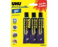 Colle universelle gel, set de 3, contenu: 3 x 35 ml