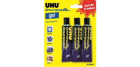 Colle universelle gel, set de 3, contenu: 3 x 35 ml